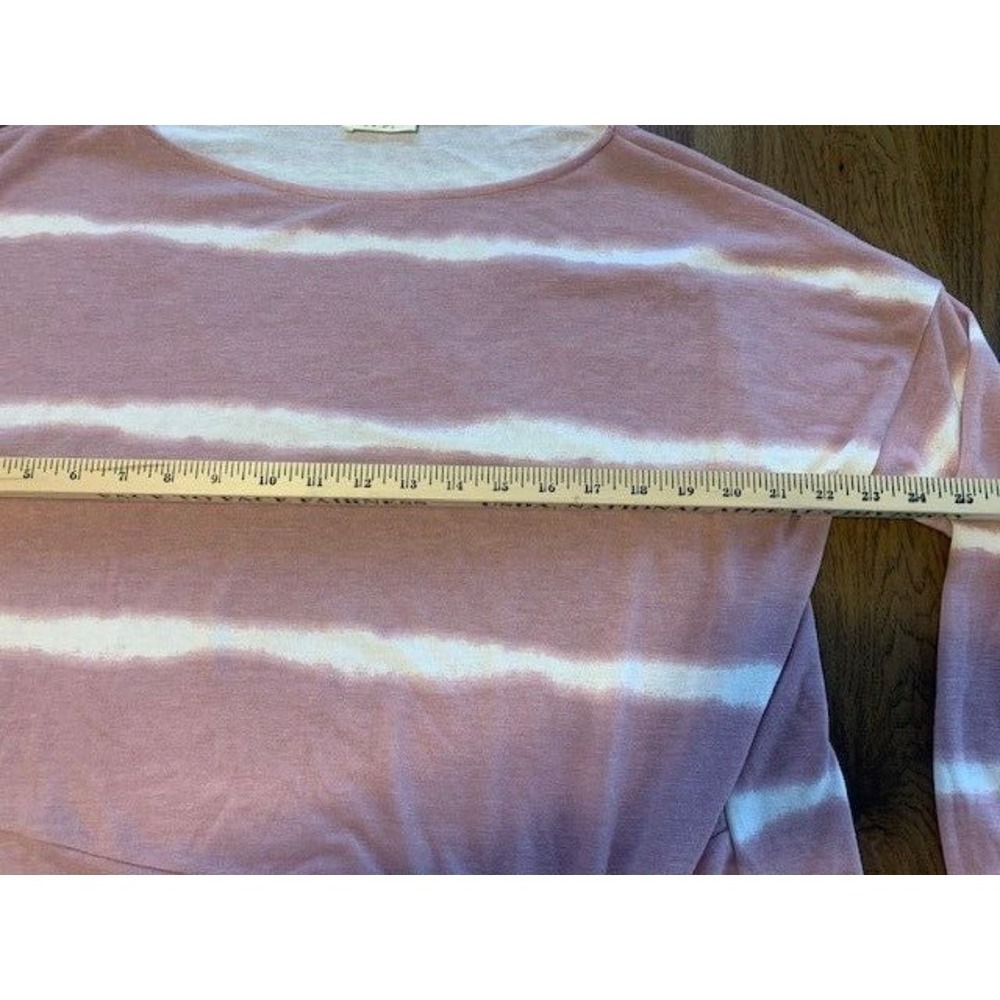 Oddi‎ women plus size 1XL tee shirt pink tie dye 100% cotton cinch  Y2K - Picture 10 of 11